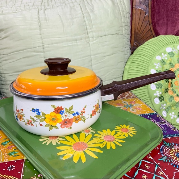 70s JMP Sweet Flowers Saucepan - Picture 1 of 10